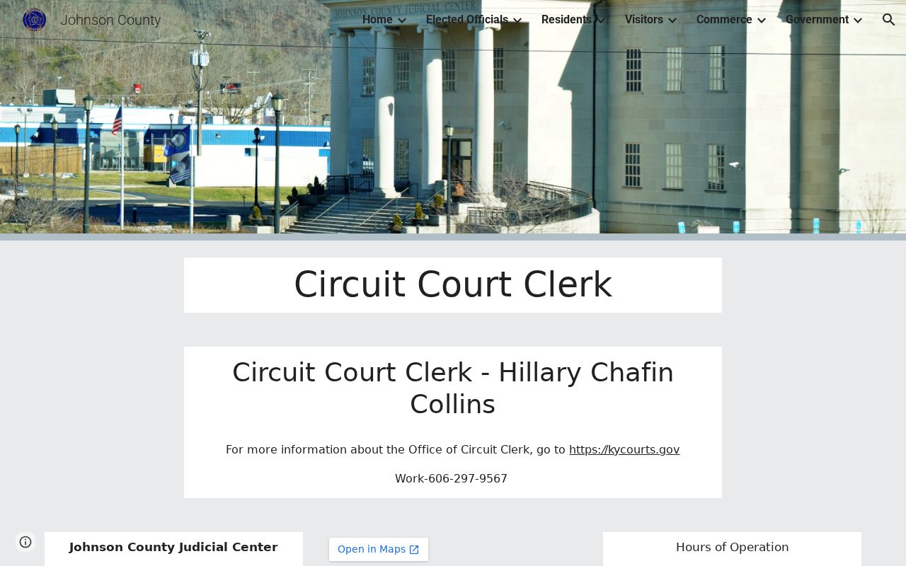 Johnson County criminal court cases Circuit Court Clerk office page