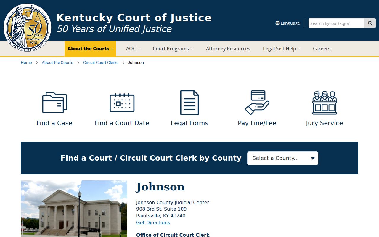 Johnson County criminal court cases Judicial Center information